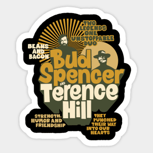 Nostalgic Tribute to Bud Spencer and Terence Hill - Iconic Duo Illustration Sticker